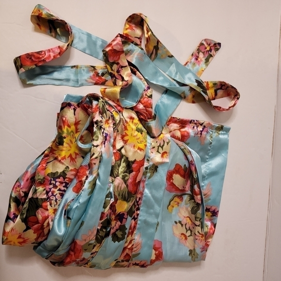 Floral Robe with Tie Belt Womens Size M - Picture 5 of 5